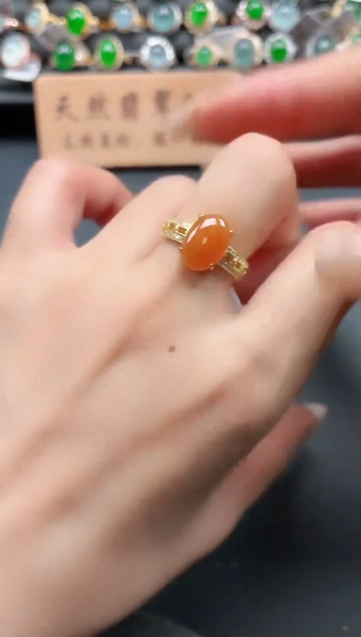 银S925镶嵌戒指翡翠11