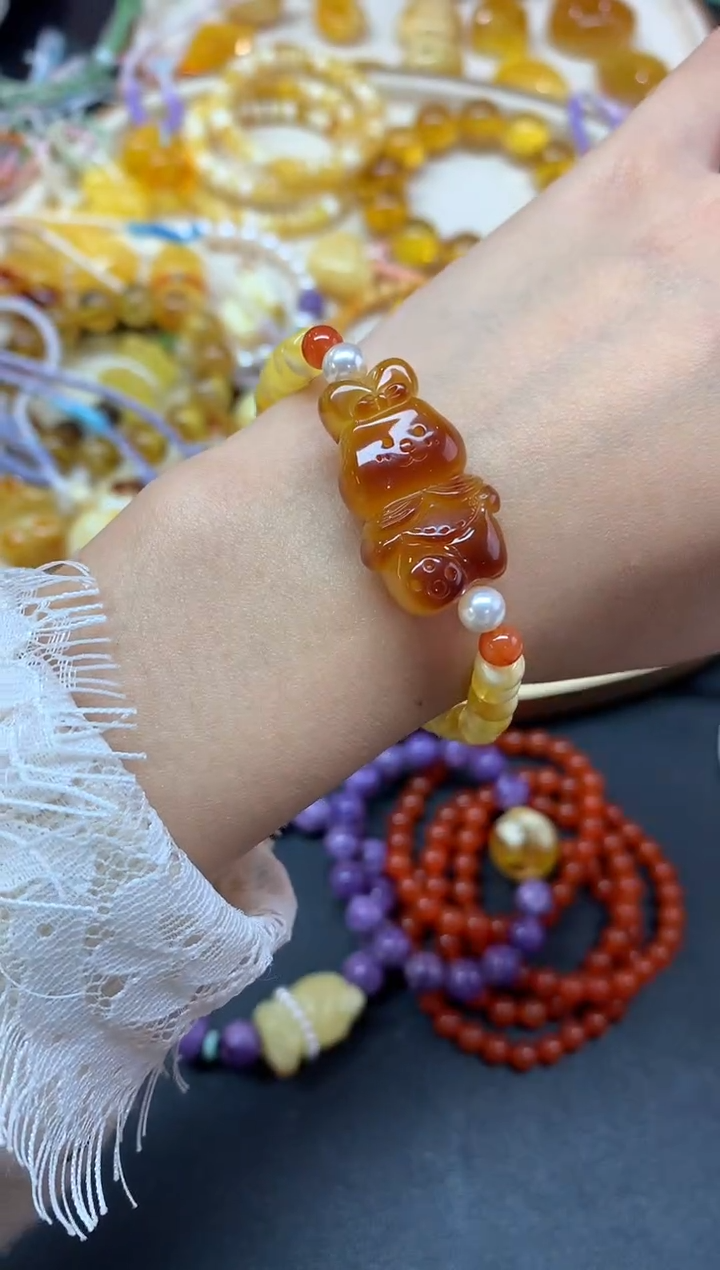 【闪购商品】蜜蜡裸石未镶嵌手串A261|699