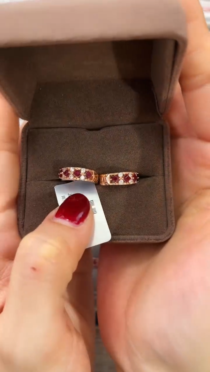 【闪购商品】红宝石耳饰银S925镶嵌09