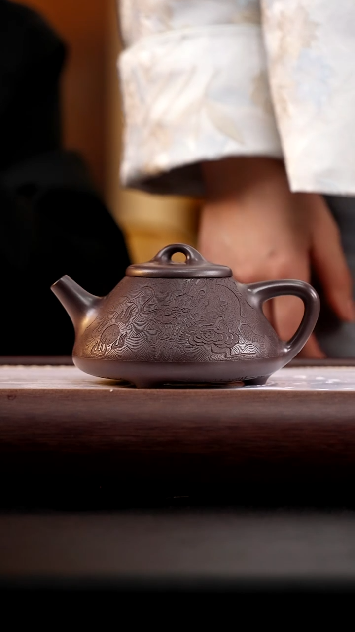 茶壶紫砂百目紫泥子冶300cc