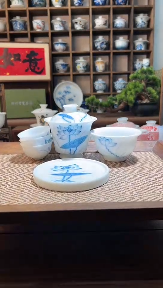 【闪购商品】手绘素荷花一套