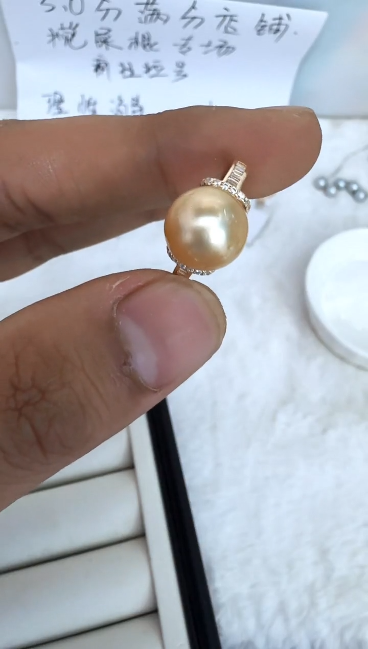 【闪购商品】海水珍珠戒指银S925镶嵌戒指