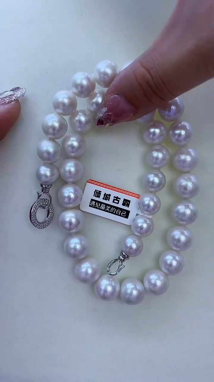 【闪购商品】淡水珍珠项链银S925镶嵌32