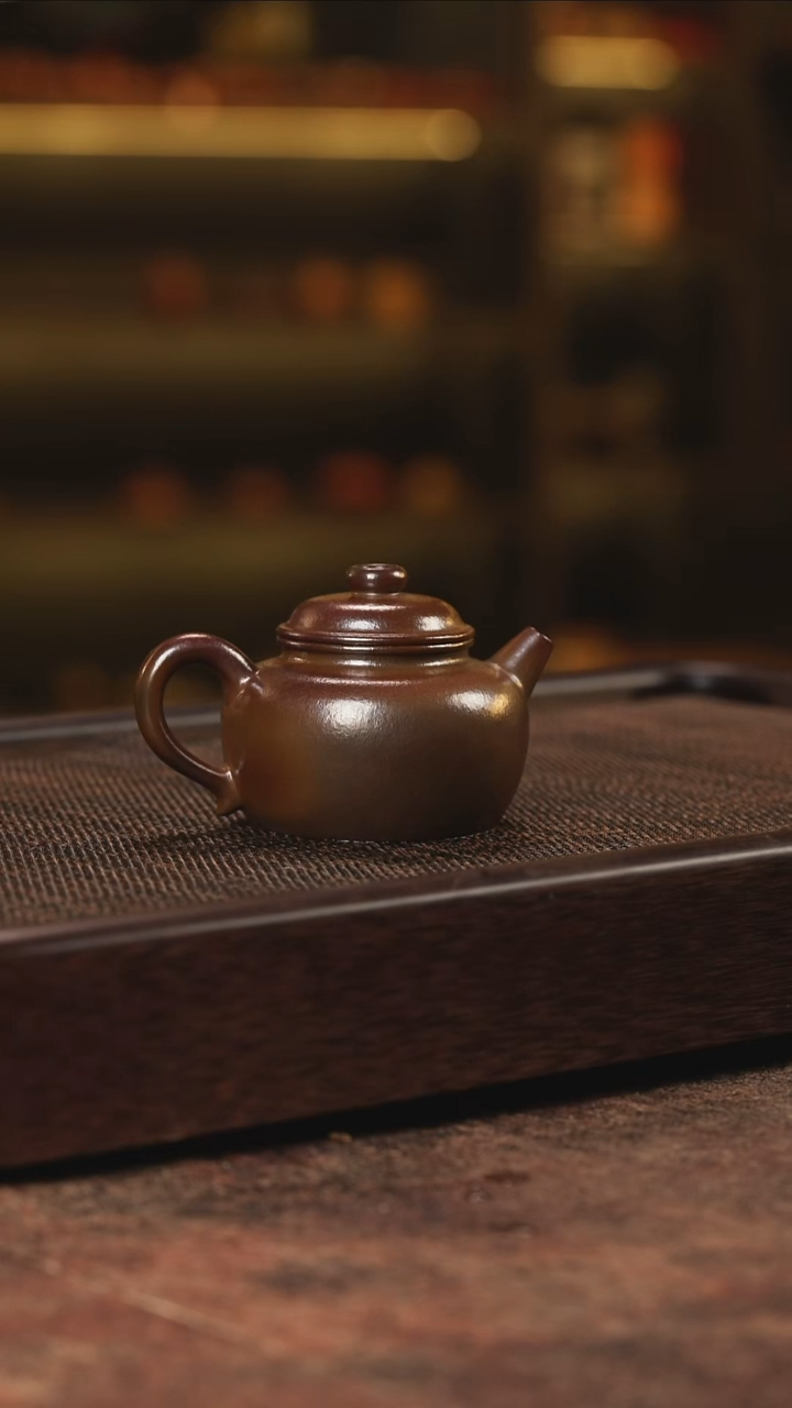茶壶紫砂朱泥柴烧圈钮