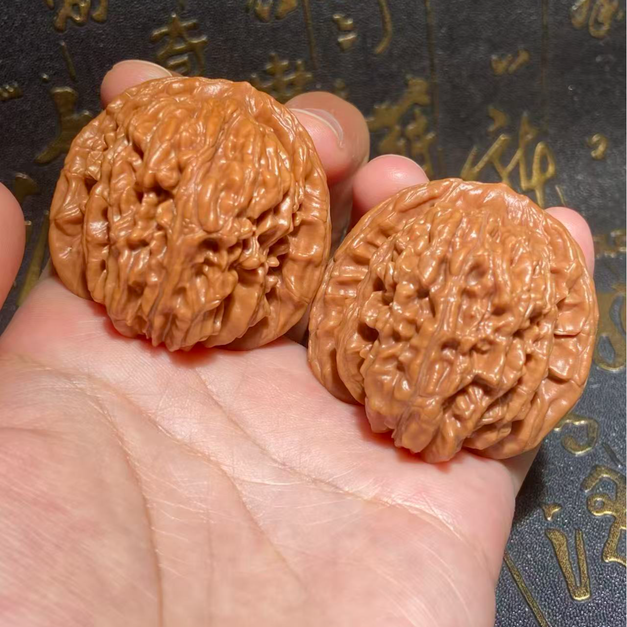 文玩核桃把件四座楼边42肚42高39