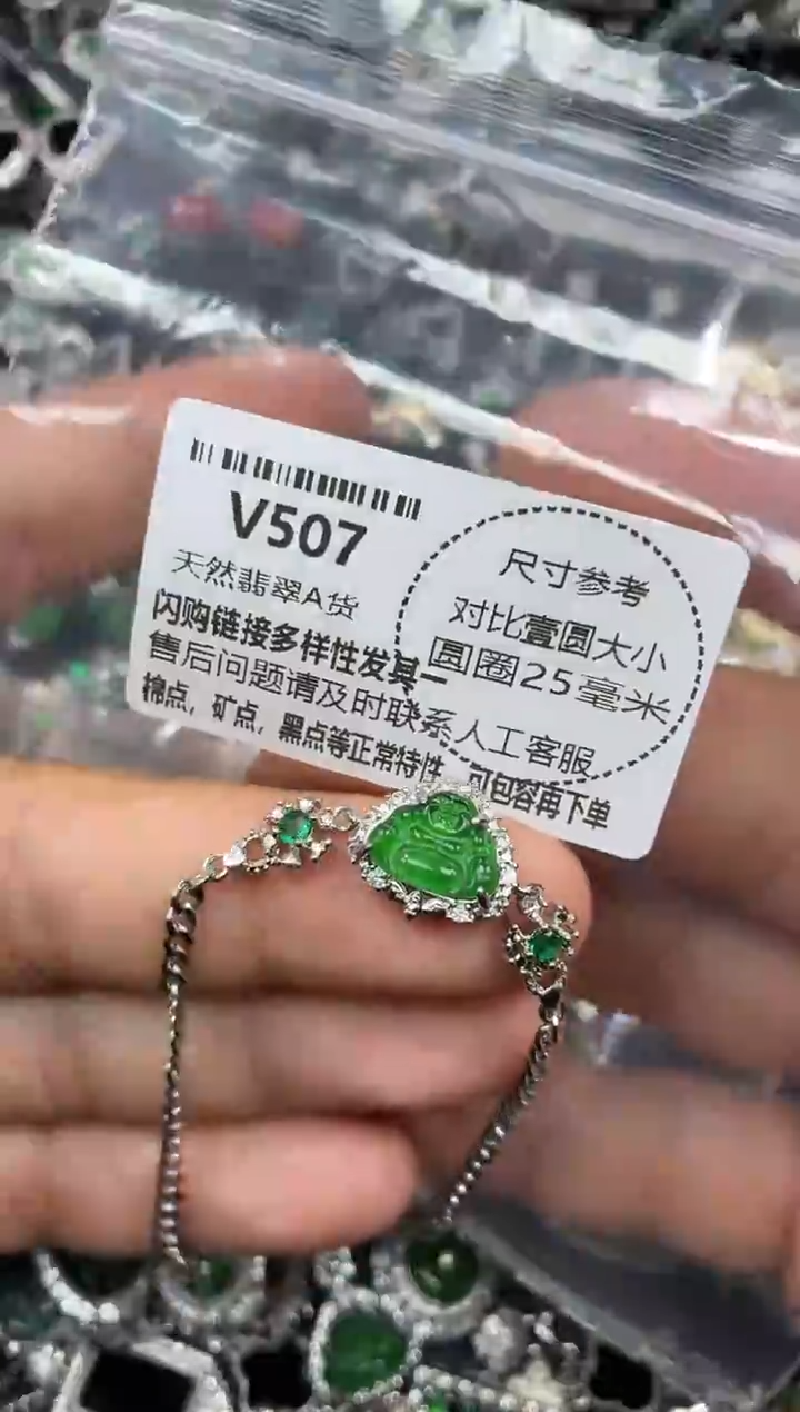 颈饰未镶嵌翡翠V507手链