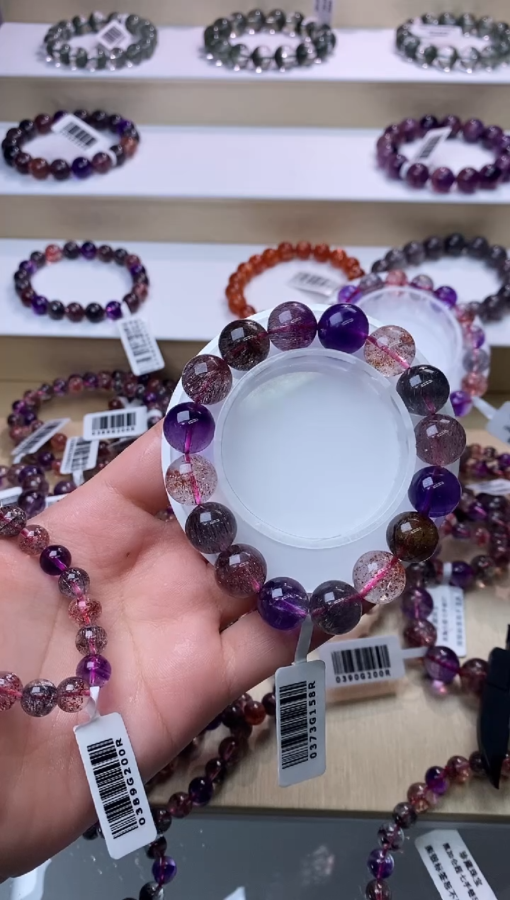 【闪购商品】烟晶手链银S925镶嵌黑加仑超七13m+