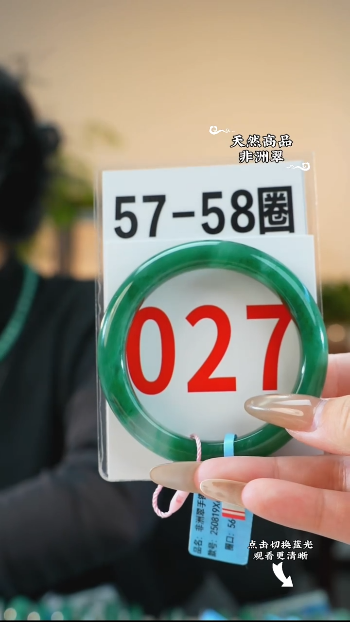 未镶嵌手镯石英质玉（非洲翠）5758