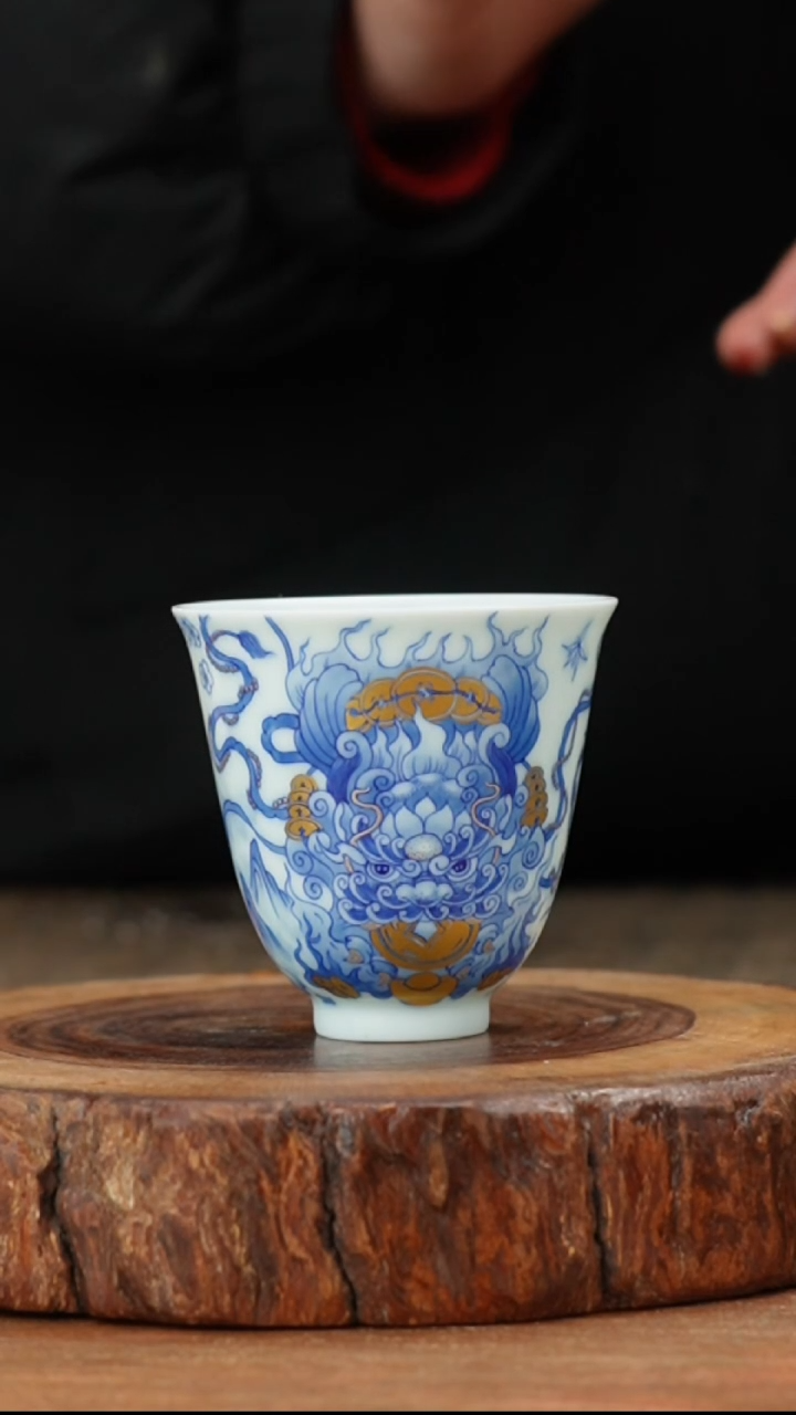 【闪购商品】【闪购商品】手工手绘描金貔犰杯杯