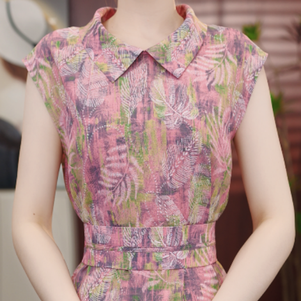 [送腰封]专柜上新炫彩多姿百搭显瘦连衣裙ZF-Q021