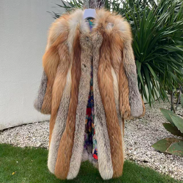 芬兰进口红狐+进口金岛狐整张秀款时尚狐狸毛皮草C275