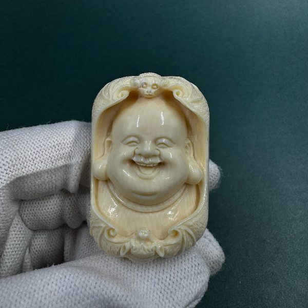 E6544天然猛犸牙雕刻件 支持鉴定 假一罚四