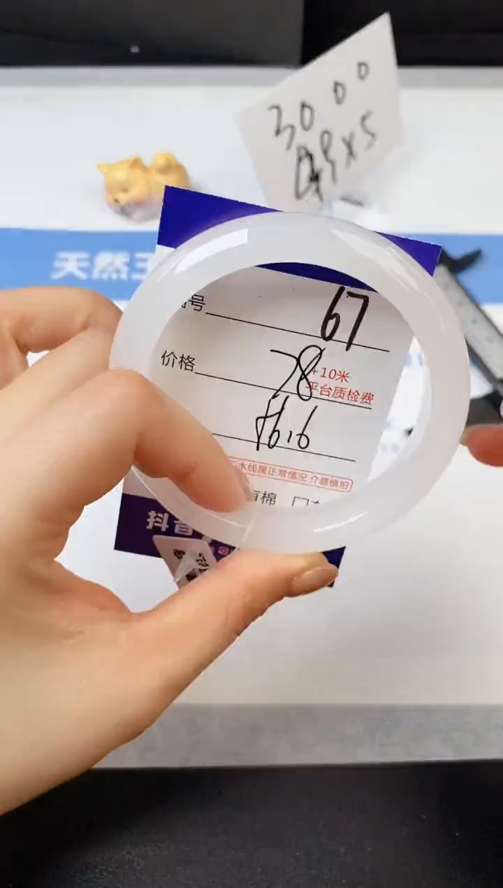 【闪购商品】石英质玉手镯未镶嵌s67-B-56.6