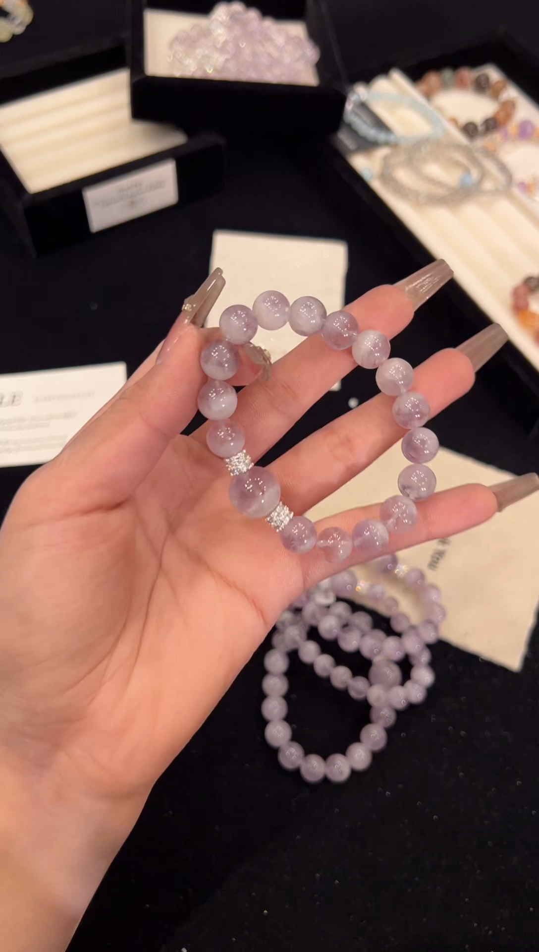 【闪购商品】水晶手链合金紫兔毛手链x923