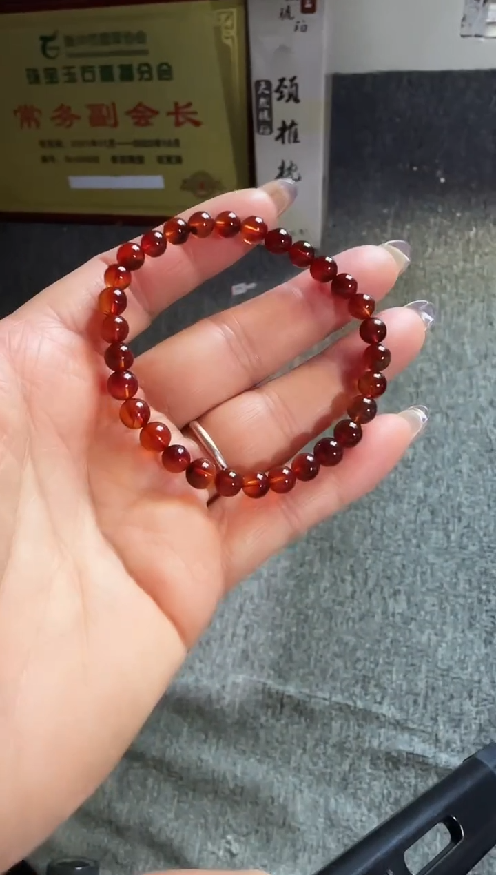 手串琥珀未镶嵌#20缅甸琥珀血珀手串6mm