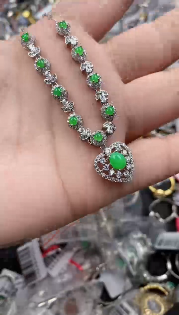 银S925镶嵌戒指翡翠1919    4