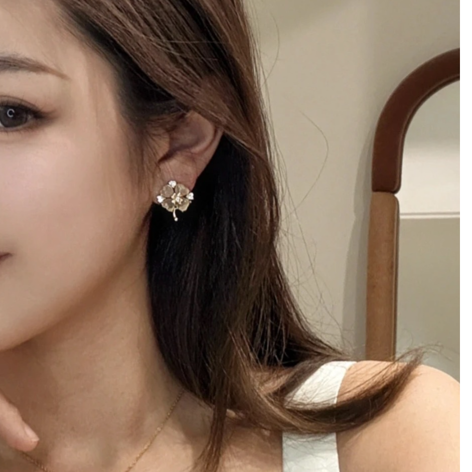 铜合金合成锆石耳饰 铜合金时尚饰品耳饰 通用V066