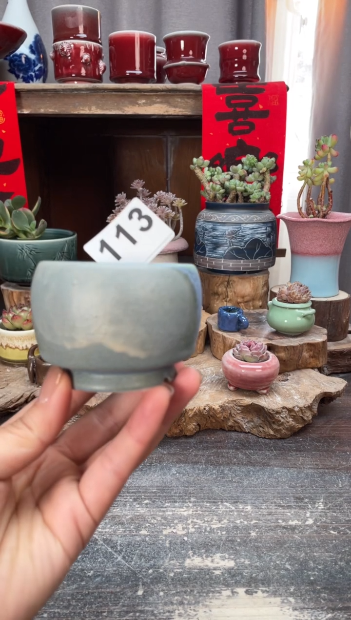 【闪购商品】摆件113木小芳花盆知