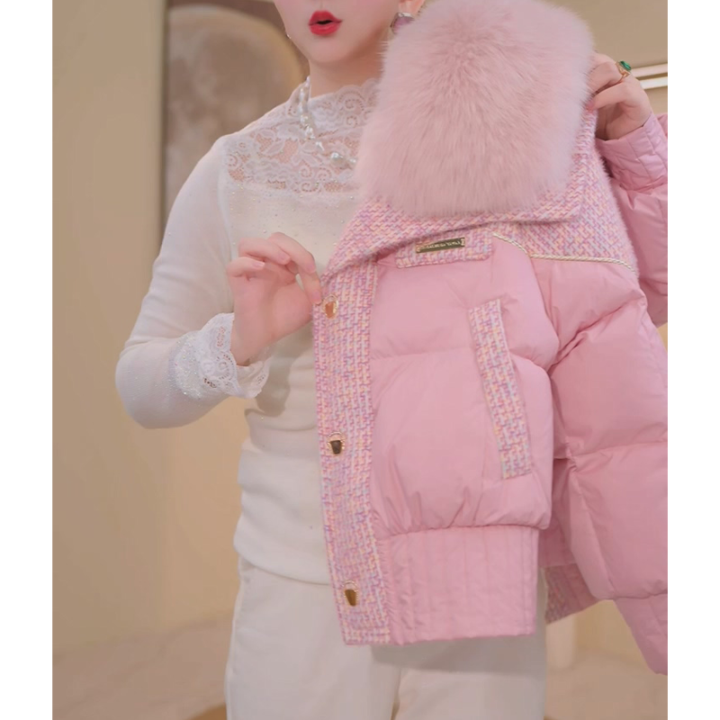 时尚潮流百搭宽松保暖简约感棉衣2025新款冬季棉服外套女装