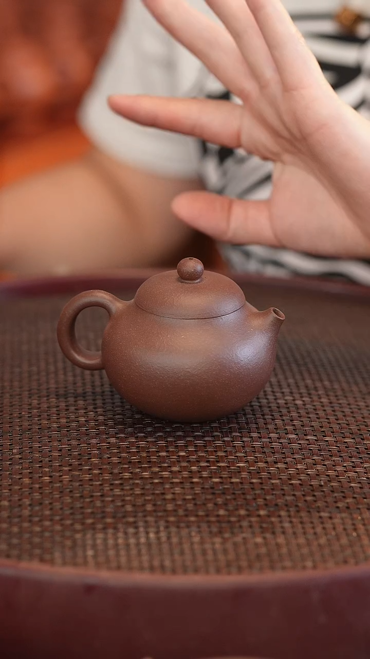 茶壶紫砂文旦 紫泥 半手工 140cc