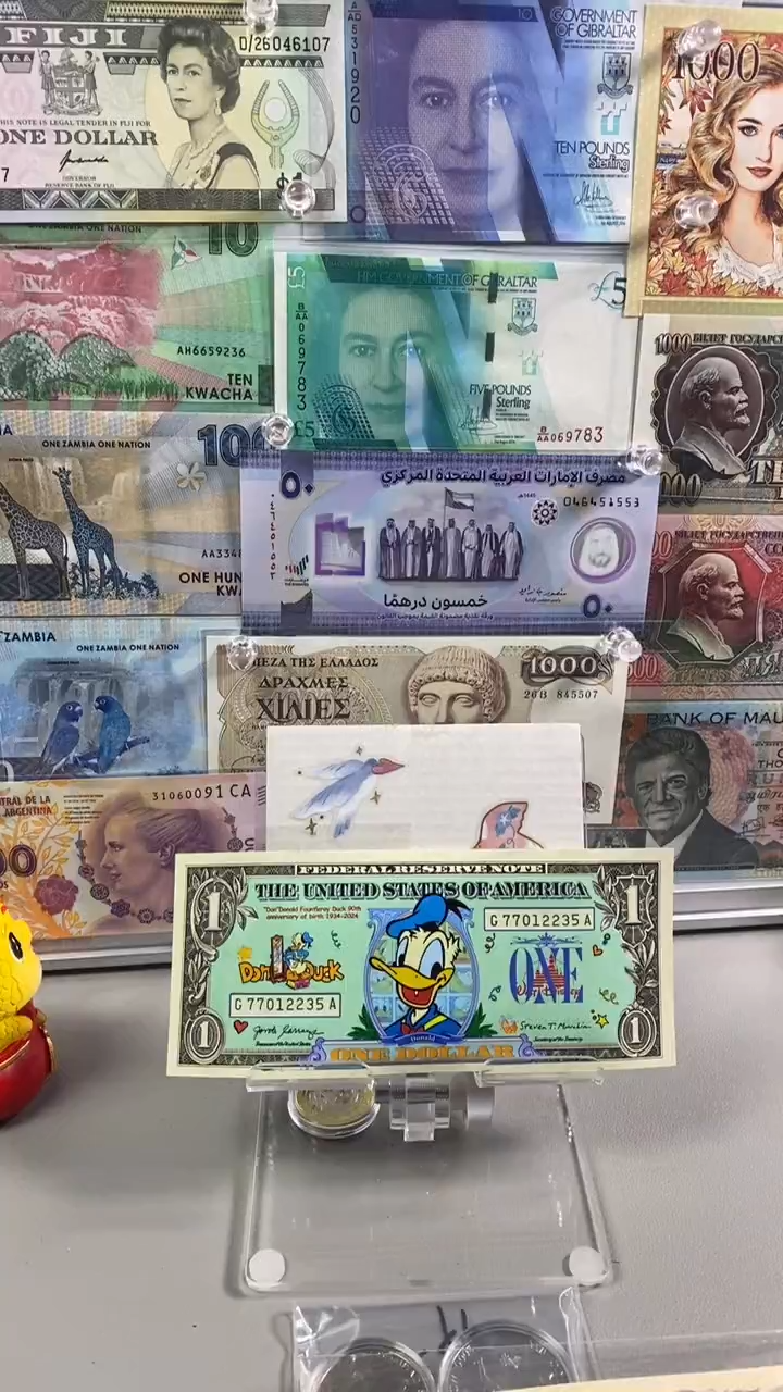 纸币【全新美洲】美国1圆 2024年 迪士尼 唐老鸭纪念钞