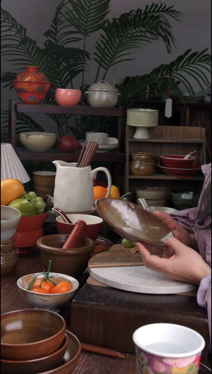 碗景德镇手工高温餐具一叶扁舟