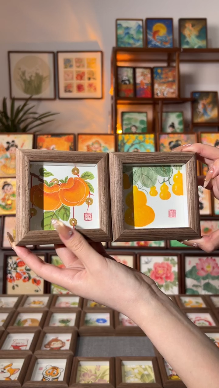 【闪购商品】国画串串好柿 小葫芦 一组11