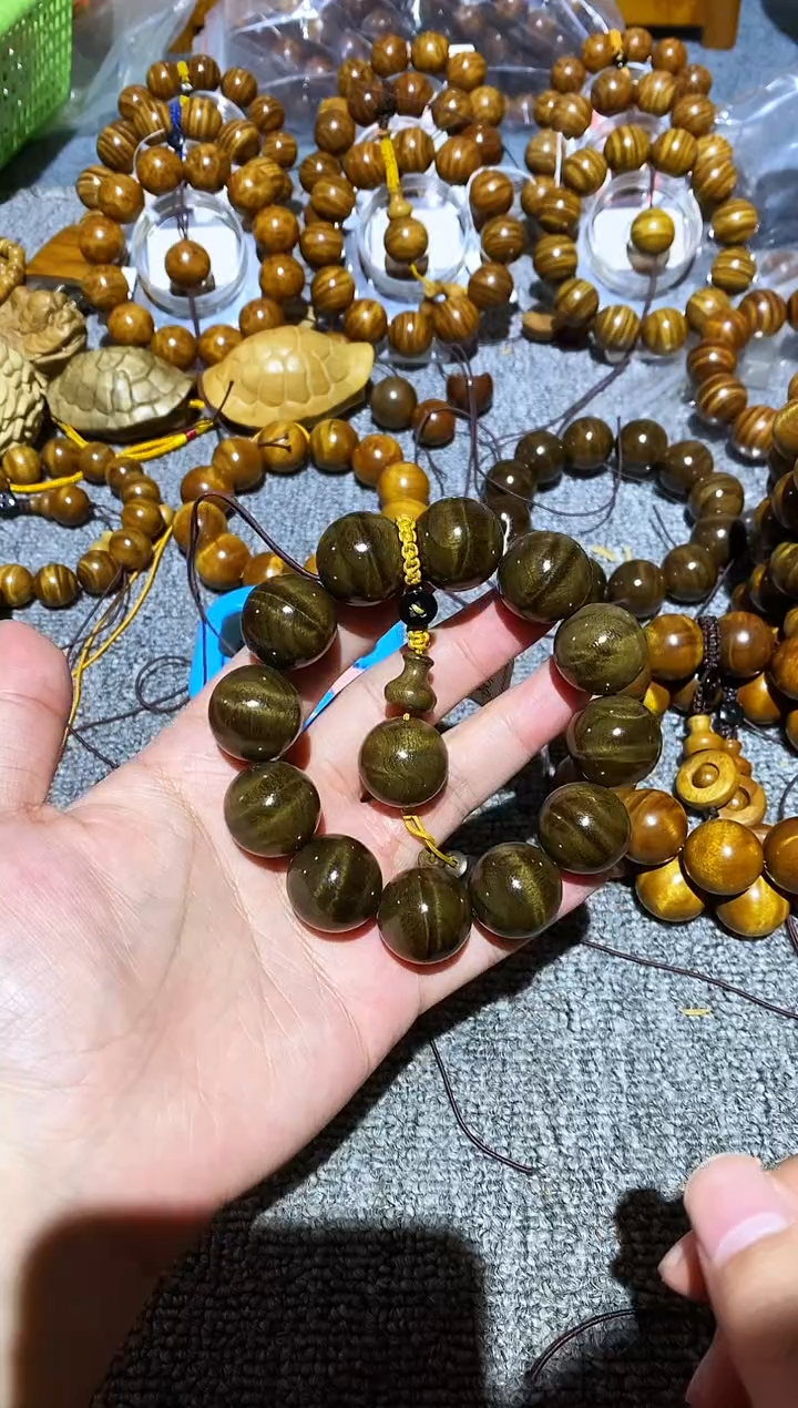 阴沉木手串/手链传****色阴沉木水波纹2.0手串