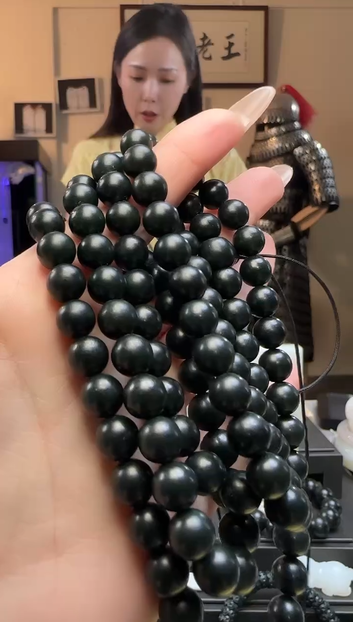 【闪购商品】和田玉青玉圆珠未镶嵌长链