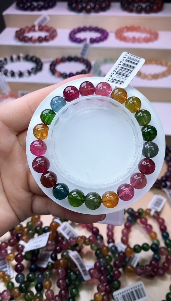 【闪购商品】碧玺手链未镶嵌色标碧玺9m+