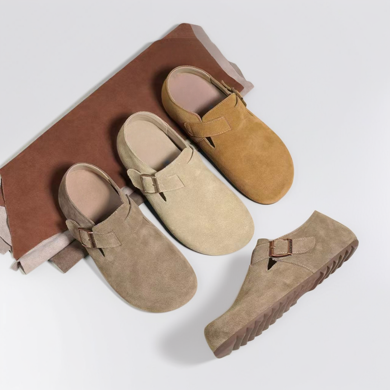 【运费险】勃肯鞋子女2025新款复古一脚蹬百搭懒人鞋百搭时尚女鞋