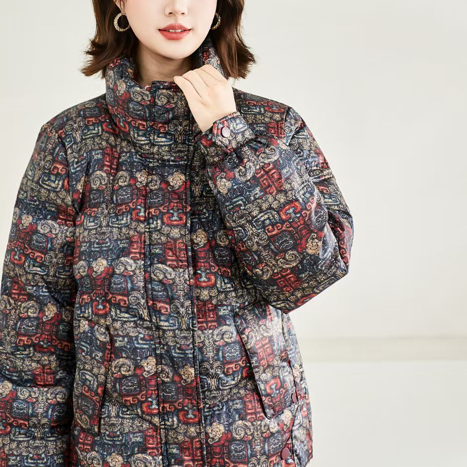 【甄选大朵鸭绒】原版正品保暖气质减龄修身羽绒服-R058