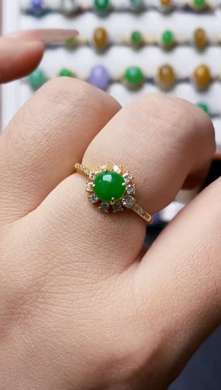 银S925镶嵌戒指翡翠2059