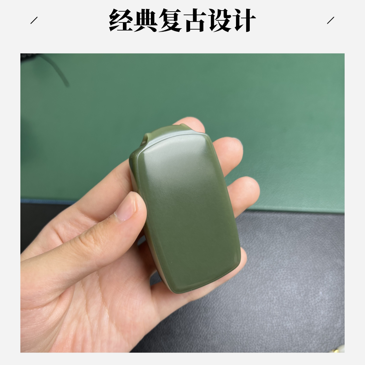 经典男士新疆和田玉沙枣青大471平安无事牌