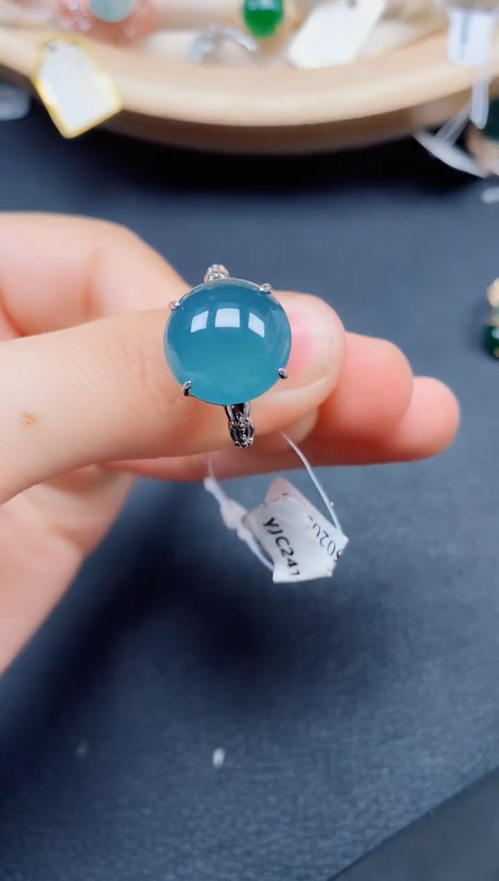 【闪购商品】翡翠戒指银S925镶嵌翡翠