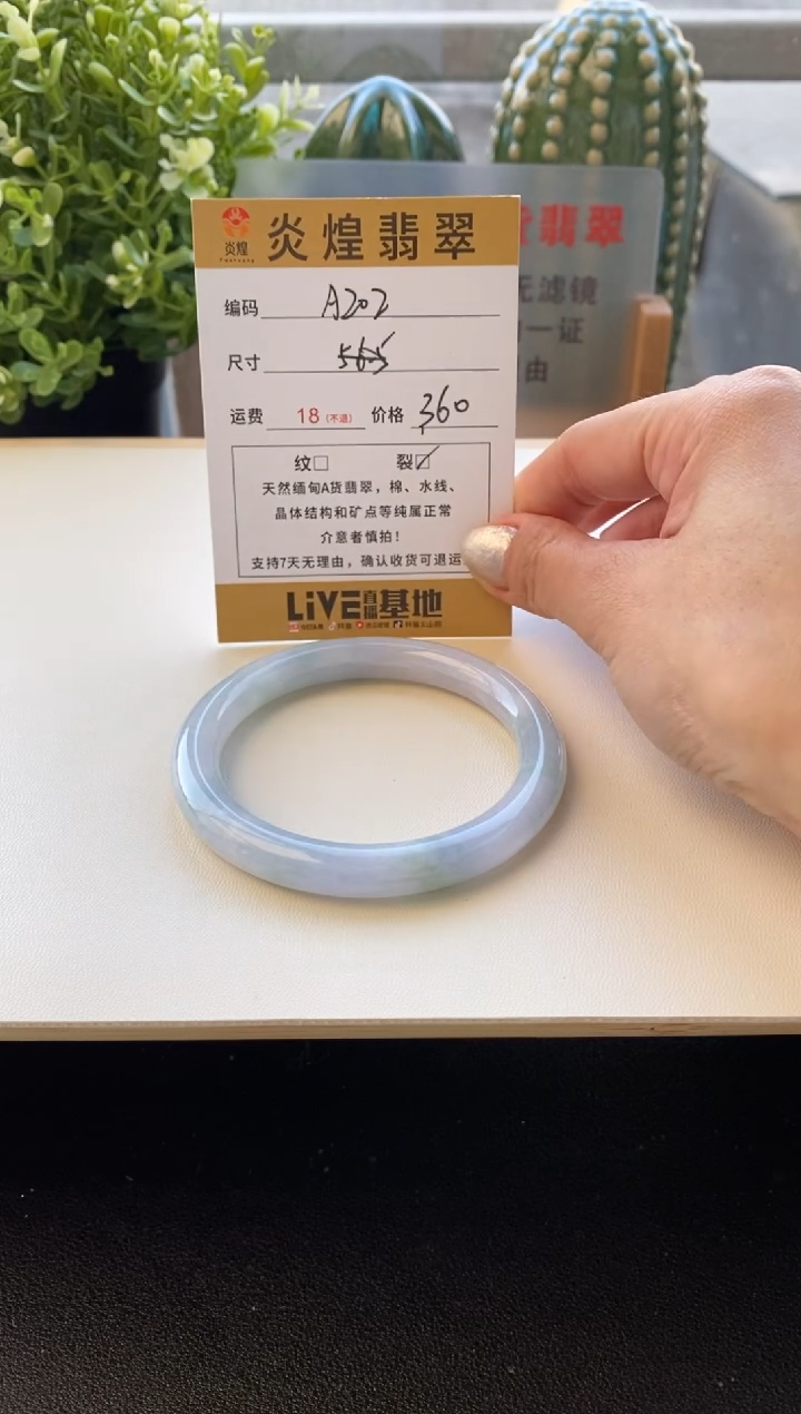 未镶嵌手镯翡翠56.5圈口 编码A202