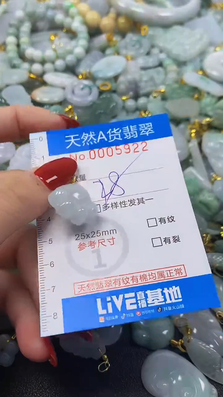 颈饰未镶嵌翡翠净货挂件-5922