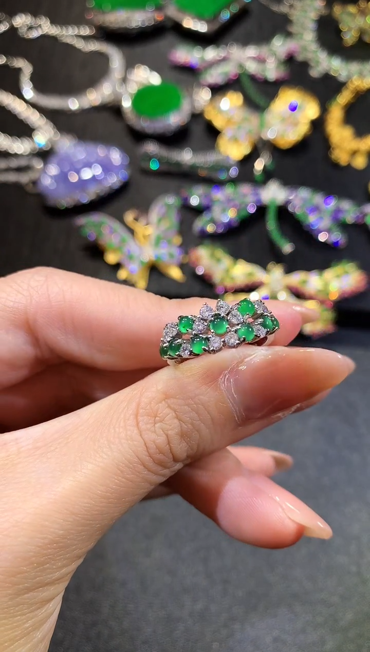 【闪购商品】翡翠戒指银S925镶嵌163戒指（多样性发货一件