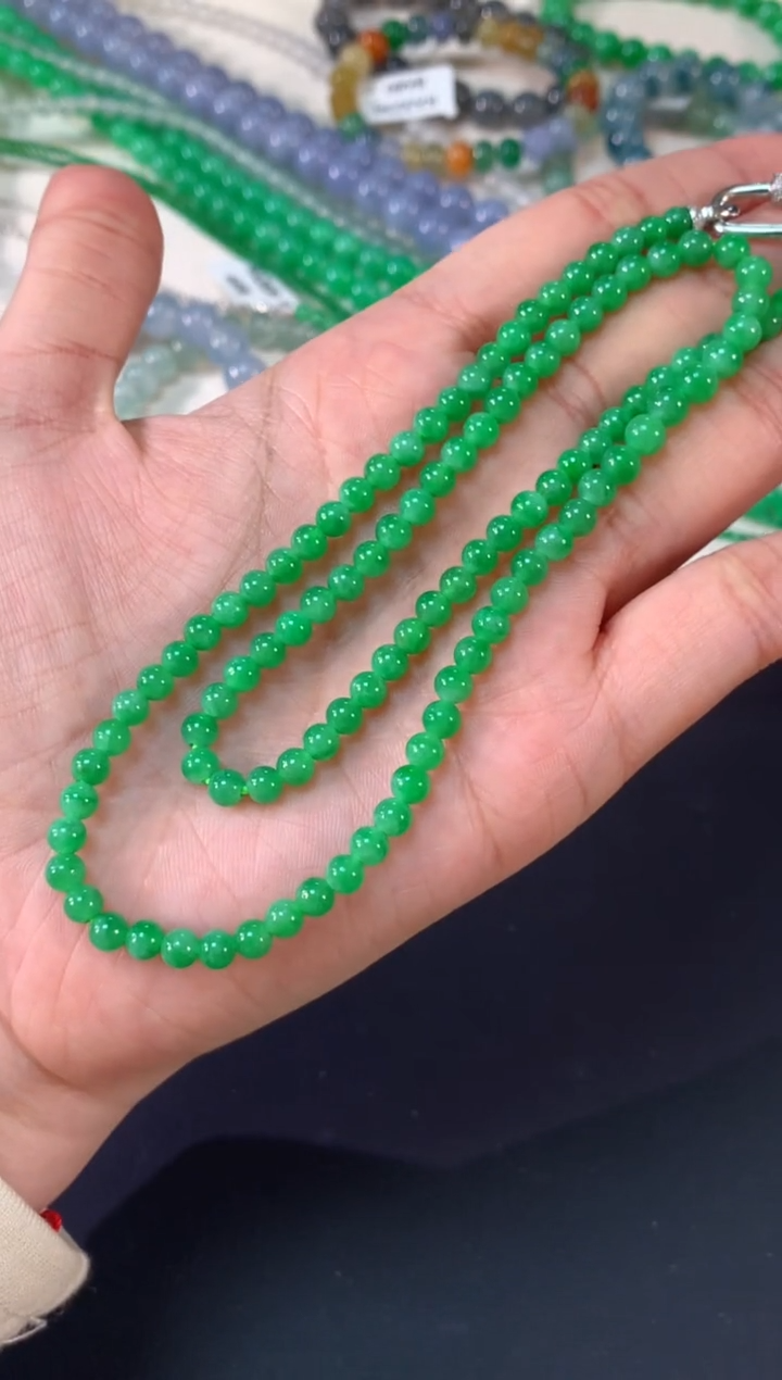 【闪购商品】翡翠项链18K金镶嵌A610|(多样性发货）拍一发一