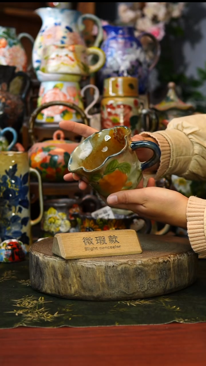 陶瓷30微瑕景德镇手工手绘釉下彩陶瓷