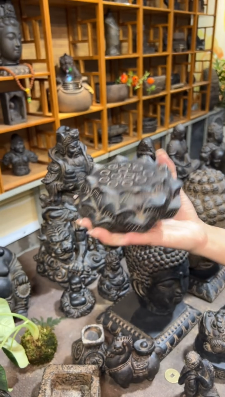 陶土【火山泥】莲蓬实心底座