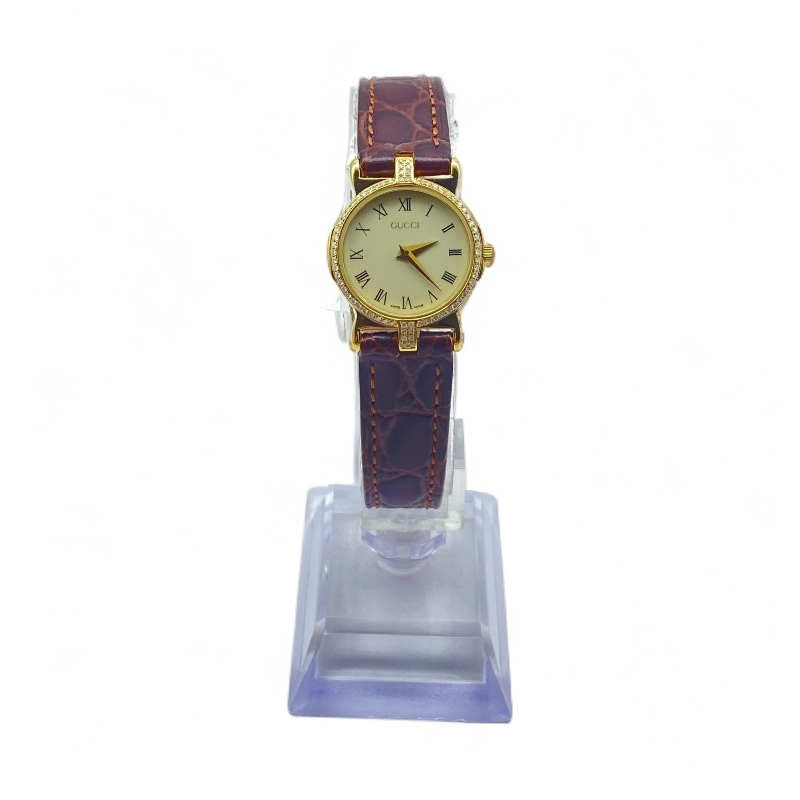 95新 GUCCI/古驰 女士系列/23MM/石英/后镶钻