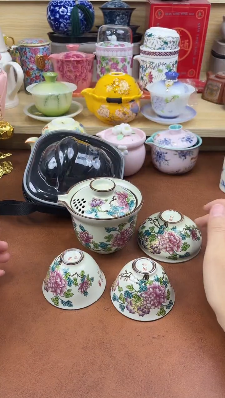 陶陶瓷茶具摆件旅行套组