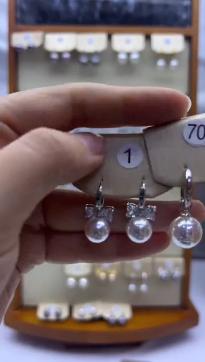 未镶嵌耳饰淡水珍珠70+1