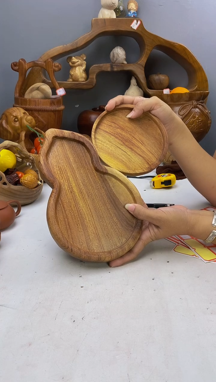 香樟木A9精品葫芦干泡+小圆盘