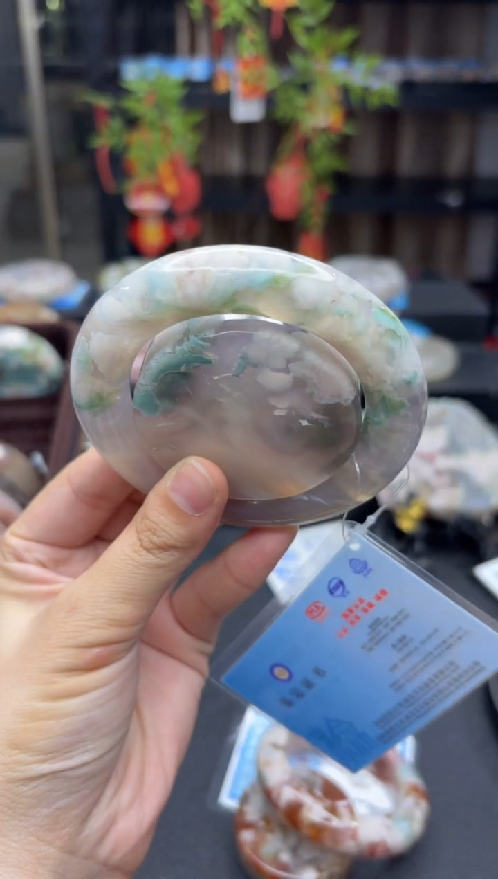 【闪购商品】石英质玉手镯未镶嵌95（57圈赠送镯心）