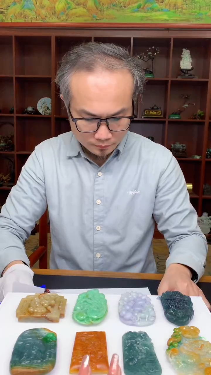 【闪购商品】定制翡翠未镶嵌1081ry-毛货挂件35