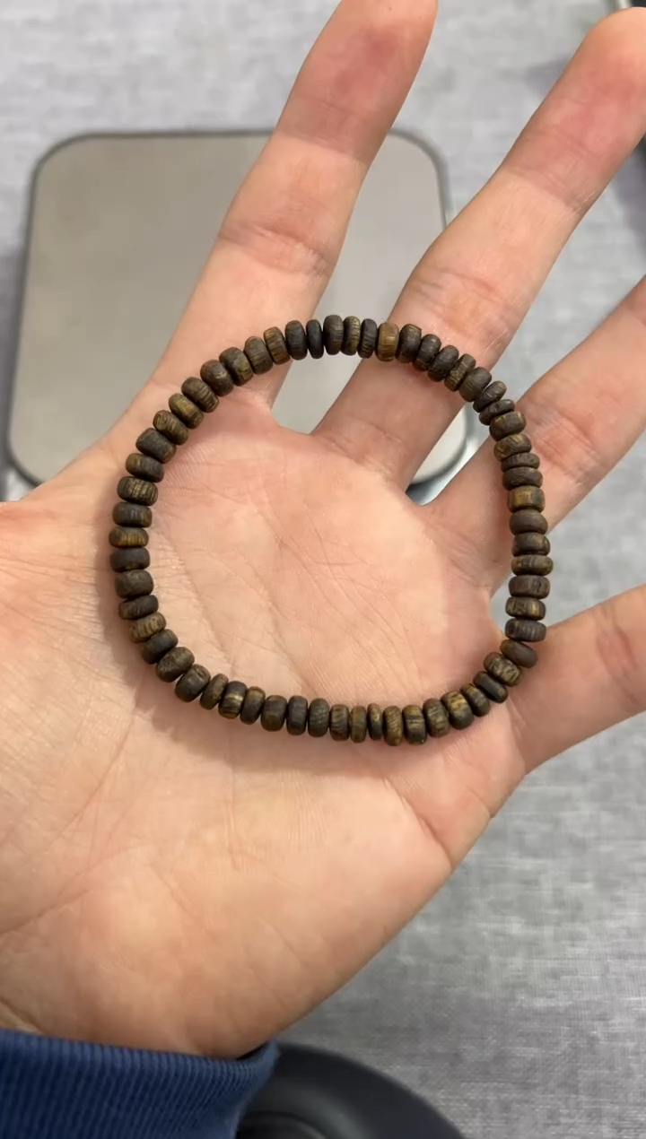 【闪购商品】沉香手串05沉水算盘珠单圈4克+ 多样性发其一