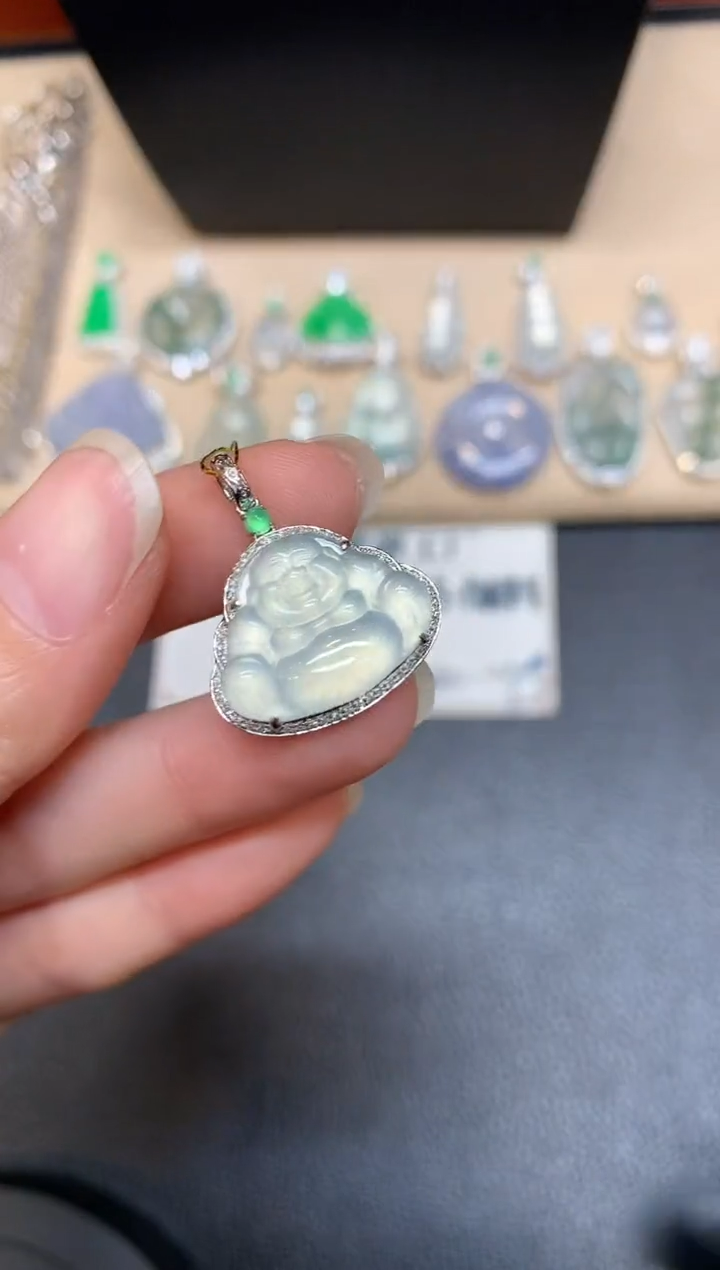 【闪购商品】翡翠颈饰18K金镶嵌【无服务费 佛公