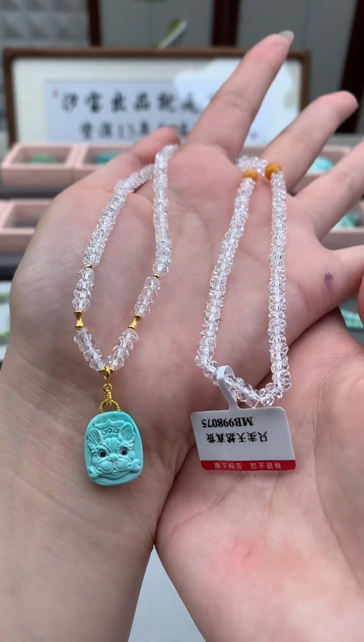 【闪购商品】绿松石未镶嵌项链原创多圈G159